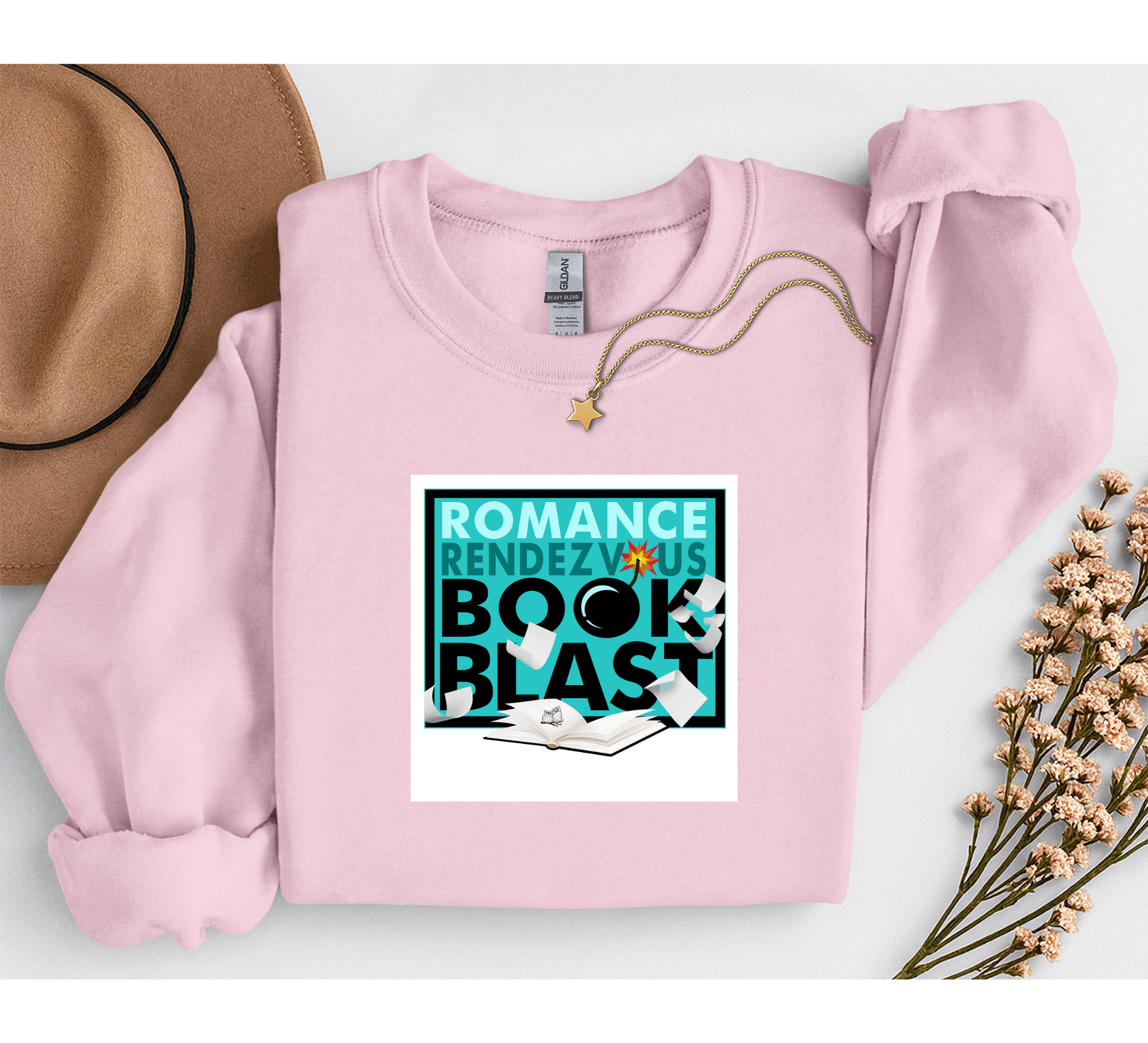 RRBB Gildan Light Pink Crewneck Sweatshirt