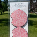 Car Coaster Pink Leopard