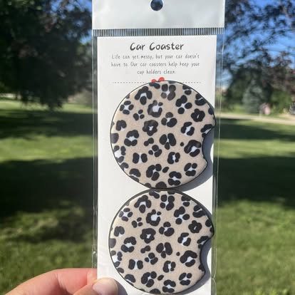 Car Coaster Leopard Print